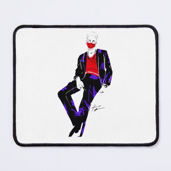 Item preview, Male model in cool suit and red shirt designed and sold by Rickard Bengtsson.