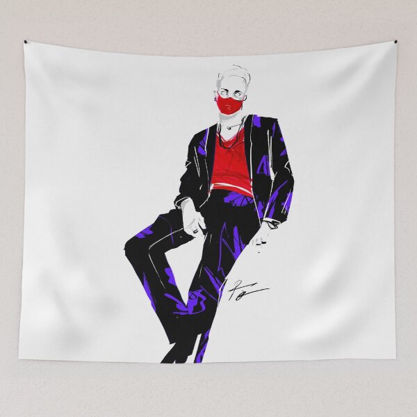 Item preview, Male model in cool suit and red shirt designed and sold by Rickard Bengtsson.