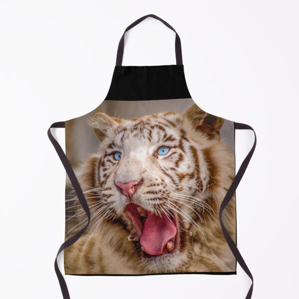 Item preview, white tiger yawns designed and sold by OskiOnTour.