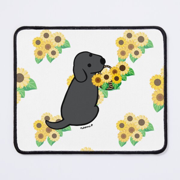 Item preview, Black Labrador and Sunflower Basket designed and sold by HappyLabradors.