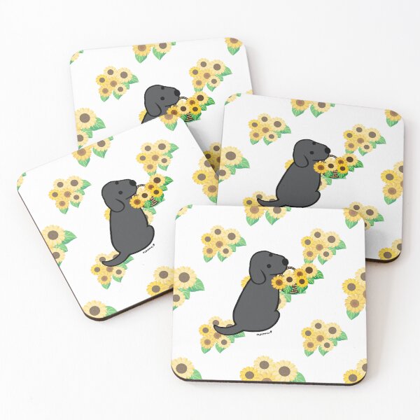 Item preview, Black Labrador and Sunflower Basket designed and sold by HappyLabradors.