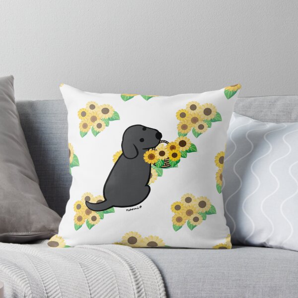 Item preview, Black Labrador and Sunflower Basket designed and sold by HappyLabradors.