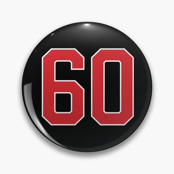 Item preview, Sports Number 60, red black color lucky sport sixty designed and sold by ArtIsParty.