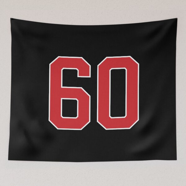 Item preview, Sports Number 60, red black color lucky sport sixty designed and sold by ArtIsParty.