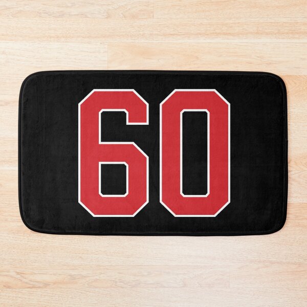 Item preview, Sports Number 60, red black color lucky sport sixty designed and sold by ArtIsParty.