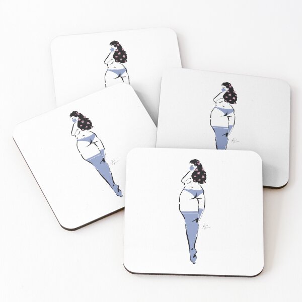 Item preview, Blue thigh highs and flowers in her hair designed and sold by Rickard Bengtsson.