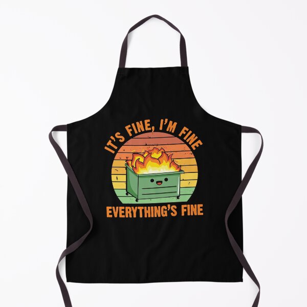 Item preview, It's Fine, I'm Fine,Everything's Fine Lil Dumpster Fire Cool Pullover Hoodie designed and sold by pinkeyatur.