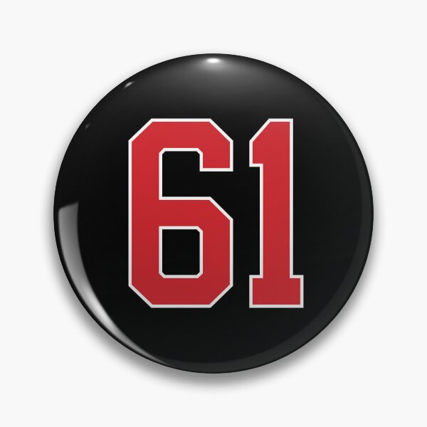 Item preview, Sports Number 61, red black color lucky sport sixty one designed and sold by ArtIsParty.