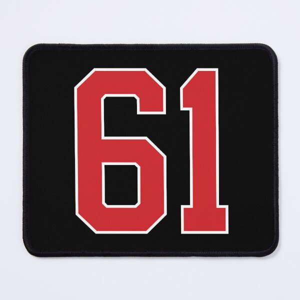 Item preview, Sports Number 61, red black color lucky sport sixty one designed and sold by ArtIsParty.