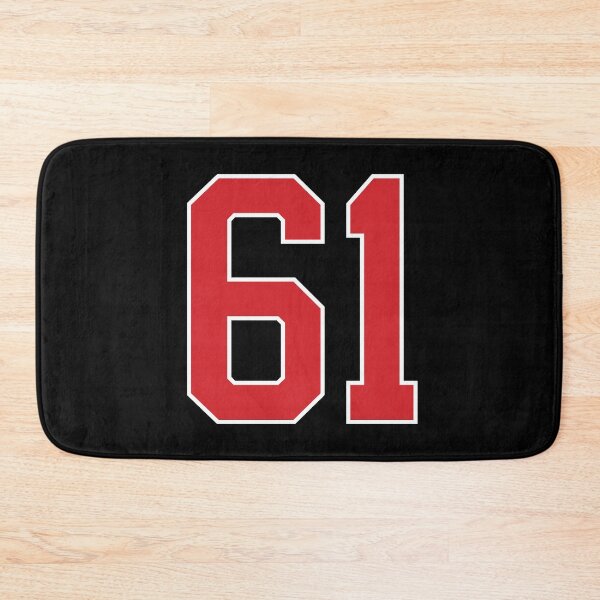 Item preview, Sports Number 61, red black color lucky sport sixty one designed and sold by ArtIsParty.