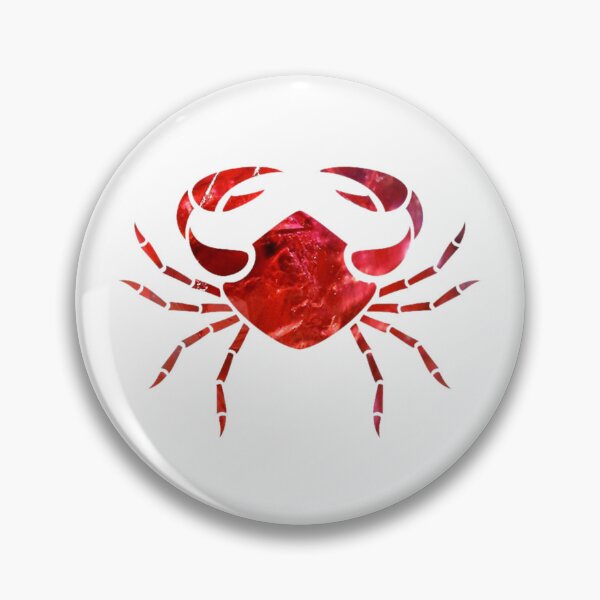 Item preview, Cancer Zodiac Symbol Silhouette Design With July Birthstone Ruby Background  designed and sold by TacoRose.