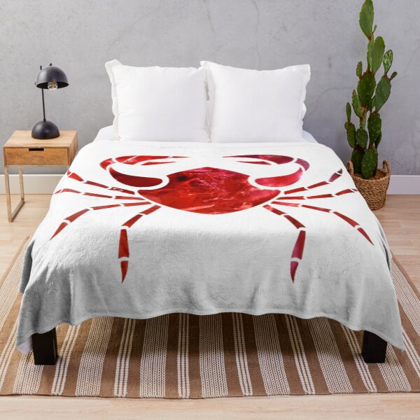 Item preview, Cancer Zodiac Symbol Silhouette Design With July Birthstone Ruby Background designed and sold by TacoRose.