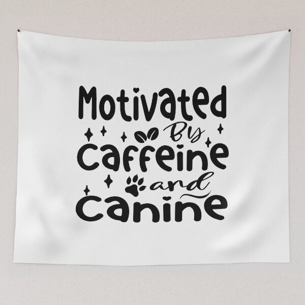 Item preview, Motivated by Caffeine and Canines | For Coffee and Dog Lovers designed and sold by TeesSHop01.
