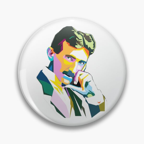 Item preview, Nikola Tesla Color Sketch- for Electrician, Electrical Engineers designed and sold by EngineersArt.