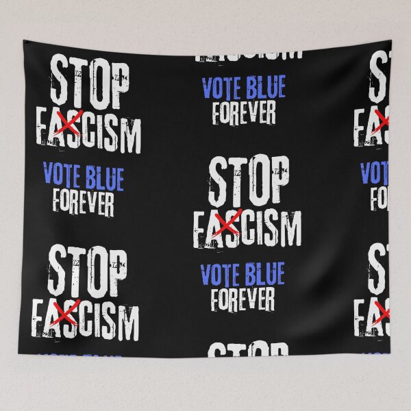 Item preview, Stop Fascism Political Modern Text Grunge Design designed and sold by EarthArtDesigns.