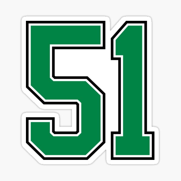 Number 51 Stickers for Sale | Redbubble