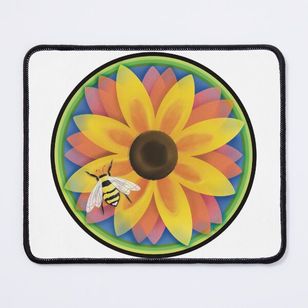 Item preview, Colorful Spring Honey Bee and Flower - Bee Happy designed and sold by MountainLyonArt.