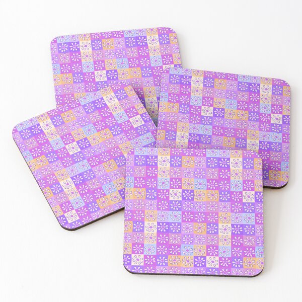 Item preview, Pink Violet Doodle Tiled Flower Pattern designed and sold by risingrocket.