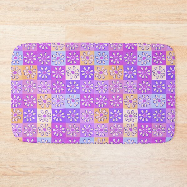 Item preview, Pink Violet Doodle Tiled Flower Pattern designed and sold by risingrocket.