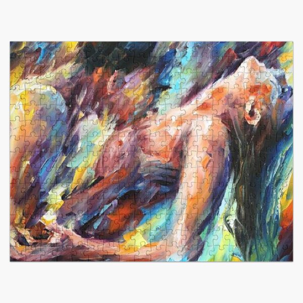 Couple 3 oil style painting Jigsaw Puzzle