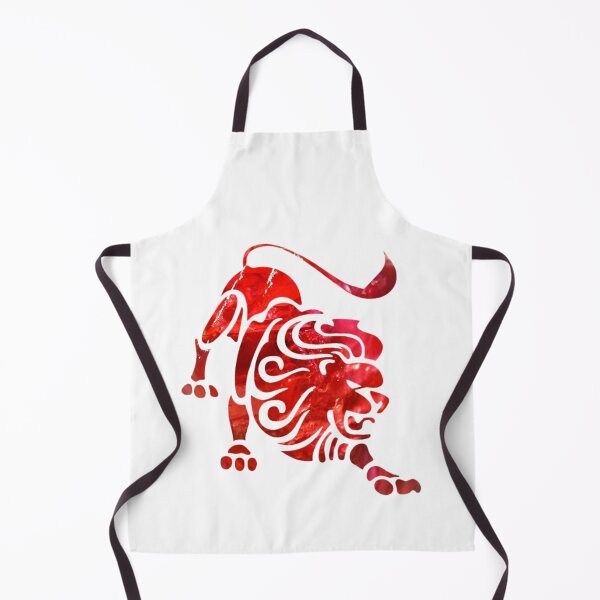 Item preview, Leo Zodiac Symbol Silhouette Design With July Birthstone Ruby Background designed and sold by TacoRose.