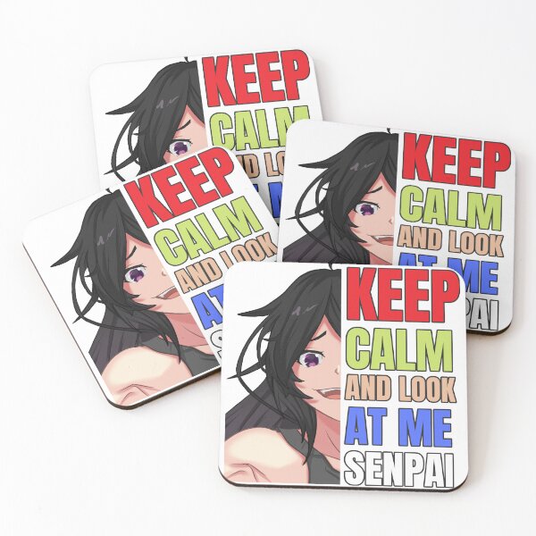 Item preview, Keep Calm And Look At Me Senpai | Yandere Girl | Anime Keep Calm designed and sold by BBMarioni.
