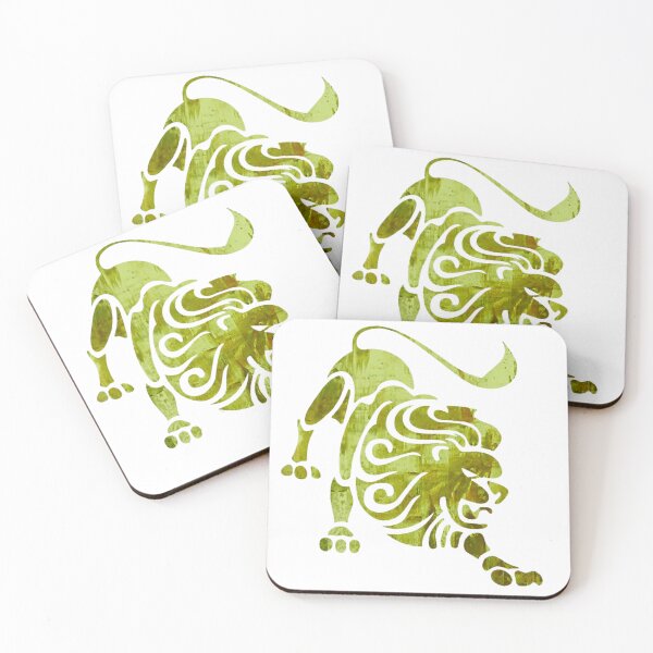 Item preview, Leo Zodiac Symbol Silhouette Design With August Birthstone Peridot Background  designed and sold by TacoRose.
