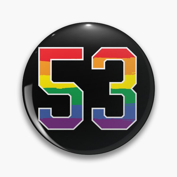 Item preview, Number 53 Rainbow LGBT pride fifty three designed and sold by LoveIsColorful.