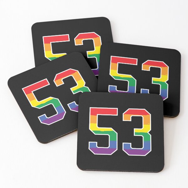Item preview, Number 53 Rainbow LGBT pride fifty three designed and sold by LoveIsColorful.