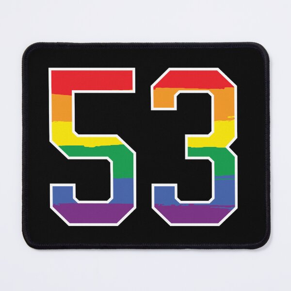 Item preview, Number 53 Rainbow LGBT pride fifty three designed and sold by LoveIsColorful.