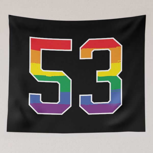 Item preview, Number 53 Rainbow LGBT pride fifty three designed and sold by LoveIsColorful.