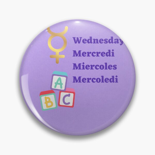Item preview, Wednesday In English, French, Spanish and Italian designed and sold by debmund.