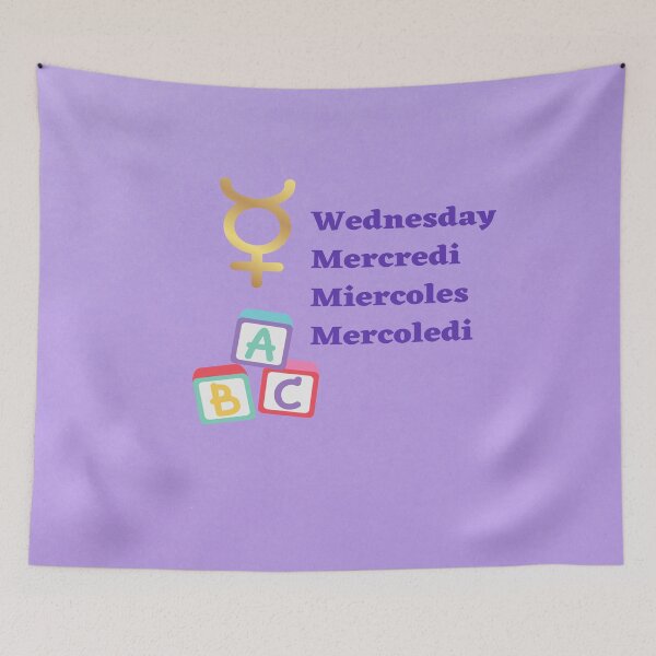 Item preview, Wednesday In English, French, Spanish and Italian designed and sold by debmund.