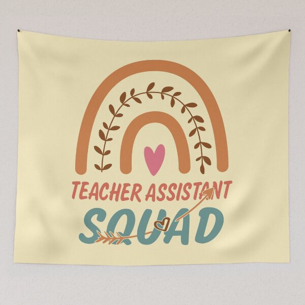 Aperçu de l'œuvre Teacher Assistant Squad Rainbow Quote Idée cadeau pour hommes et femmes - Funny Teacher Assistant créée et vendue par Mmmm3344.