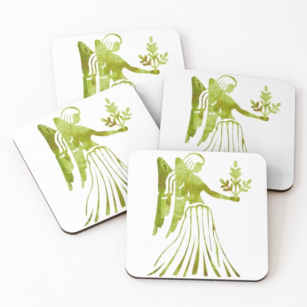 Item preview, Virgo Zodiac Symbol Silhouette Design With August Birthstone Peridot Background  designed and sold by TacoRose.