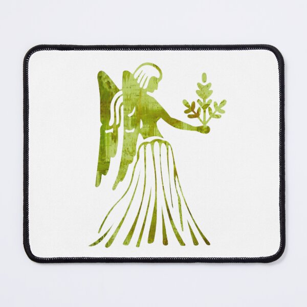Item preview, Virgo Zodiac Symbol Silhouette Design With August Birthstone Peridot Background  designed and sold by TacoRose.
