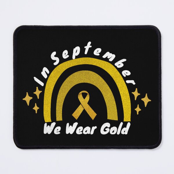 Item preview, In September We Wear Gold Rainbow Childhood Cancer Awareness, Yellow Gold ribbon Cancer Awareness, In September We Wear Gold Rainbow, Best Gift Idea For Childhood Cancer Awareness Month designed and sold by Quotesigner.