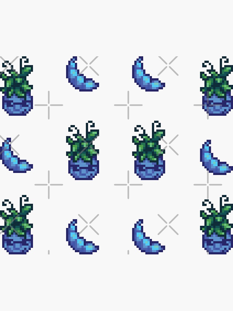 "Stardew Valley Qi Beans and Qi Fruit" Sticker by aiyapixels Redbubble