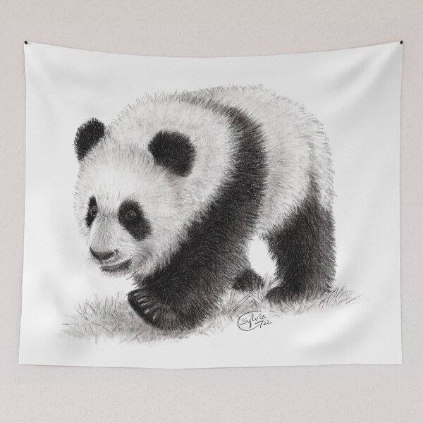 Item preview, Young panda walking, side view designed and sold by SylvieG18.