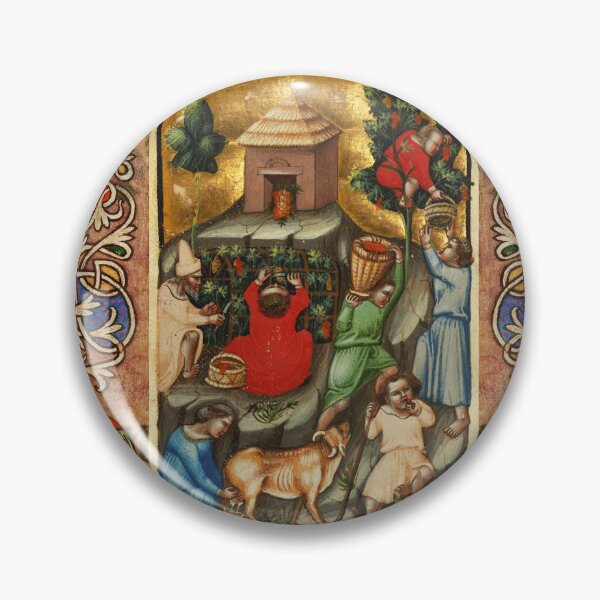 Item preview, MEDIEVAL GRAPE VINEYARD HARVEST Antique Grapevine Miniature designed and sold by BulganLumini.