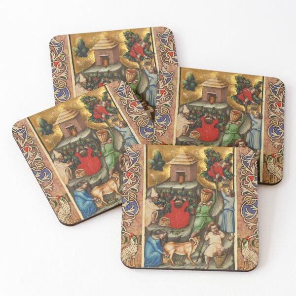 Item preview, MEDIEVAL GRAPE VINEYARD HARVEST Antique Grapevine Miniature designed and sold by BulganLumini.
