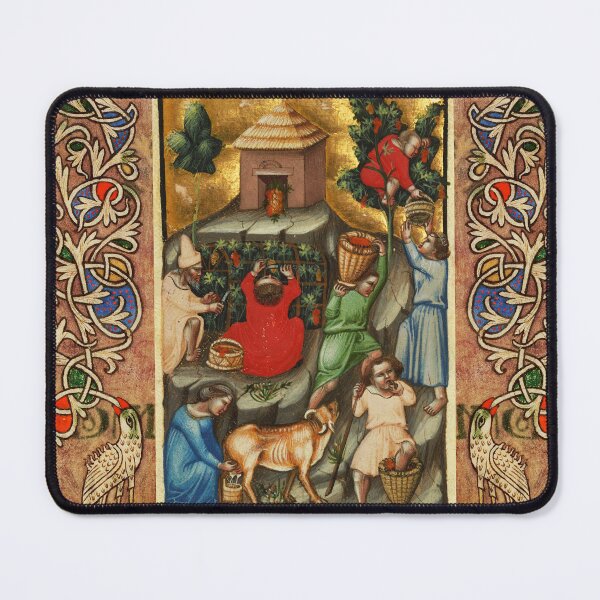 Item preview, MEDIEVAL GRAPE VINEYARD HARVEST Antique Grapevine Miniature designed and sold by BulganLumini.