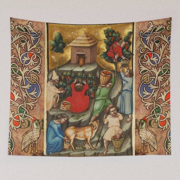 Item preview, MEDIEVAL GRAPE VINEYARD HARVEST Antique Grapevine Miniature designed and sold by BulganLumini.