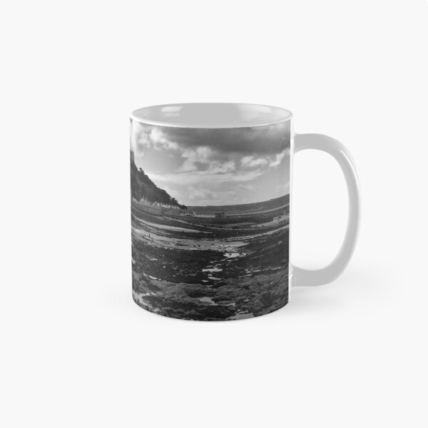 Item preview, St Michaels Mount from the rocks in monochrome designed and sold by Ann Biddlecombe.