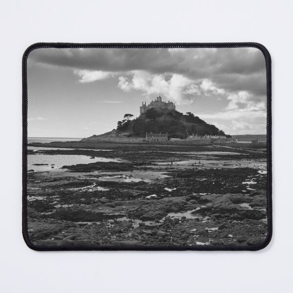 Item preview, St Michaels Mount from the rocks in monochrome designed and sold by Ann Biddlecombe.