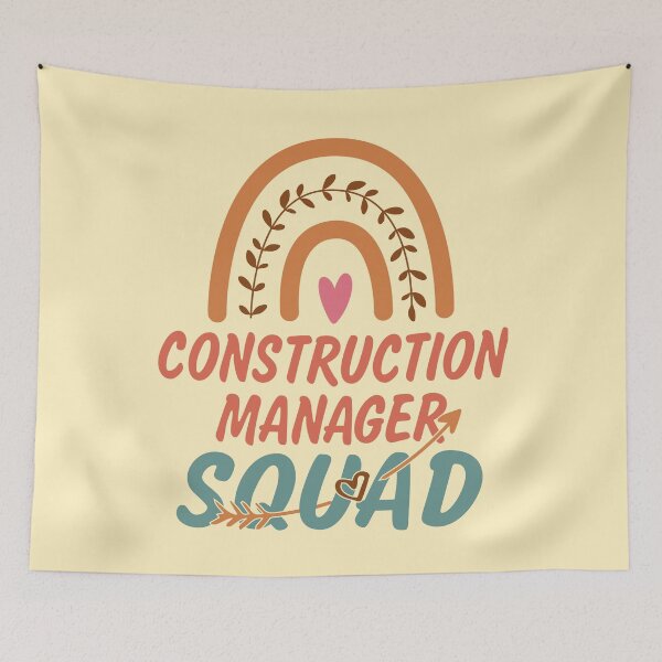 Item preview, Construction Manager Squad Rainbow Quote Gift Idea For Men and Womens - Funny Construction Manager designed and sold by Mmmm3344.