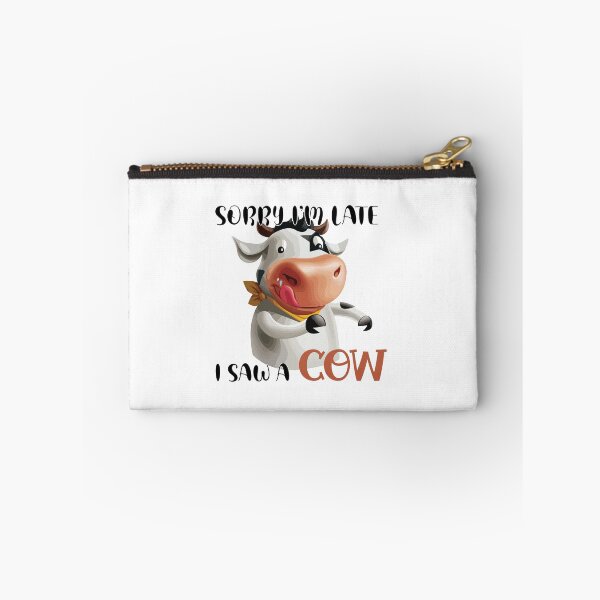 Item preview, Sorry I Am Late I Saw A Cow FUNNY TSHIRT GIFT FOR cute farmers gift for cow lovers designed and sold by GhostAmine.