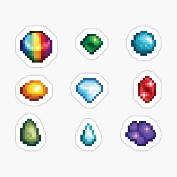 Item preview, Stardew Valley Gems designed and sold by aiya-pixels.
