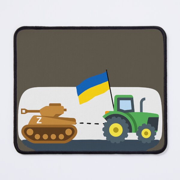 Item preview, Funny Ukrainian Tractor Pulling a Tank of Russian, Ukraine Flag designed and sold by Schka.