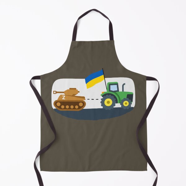 Item preview, Funny Ukrainian Tractor Pulling a Tank of Russian, Ukraine Flag designed and sold by Schka.